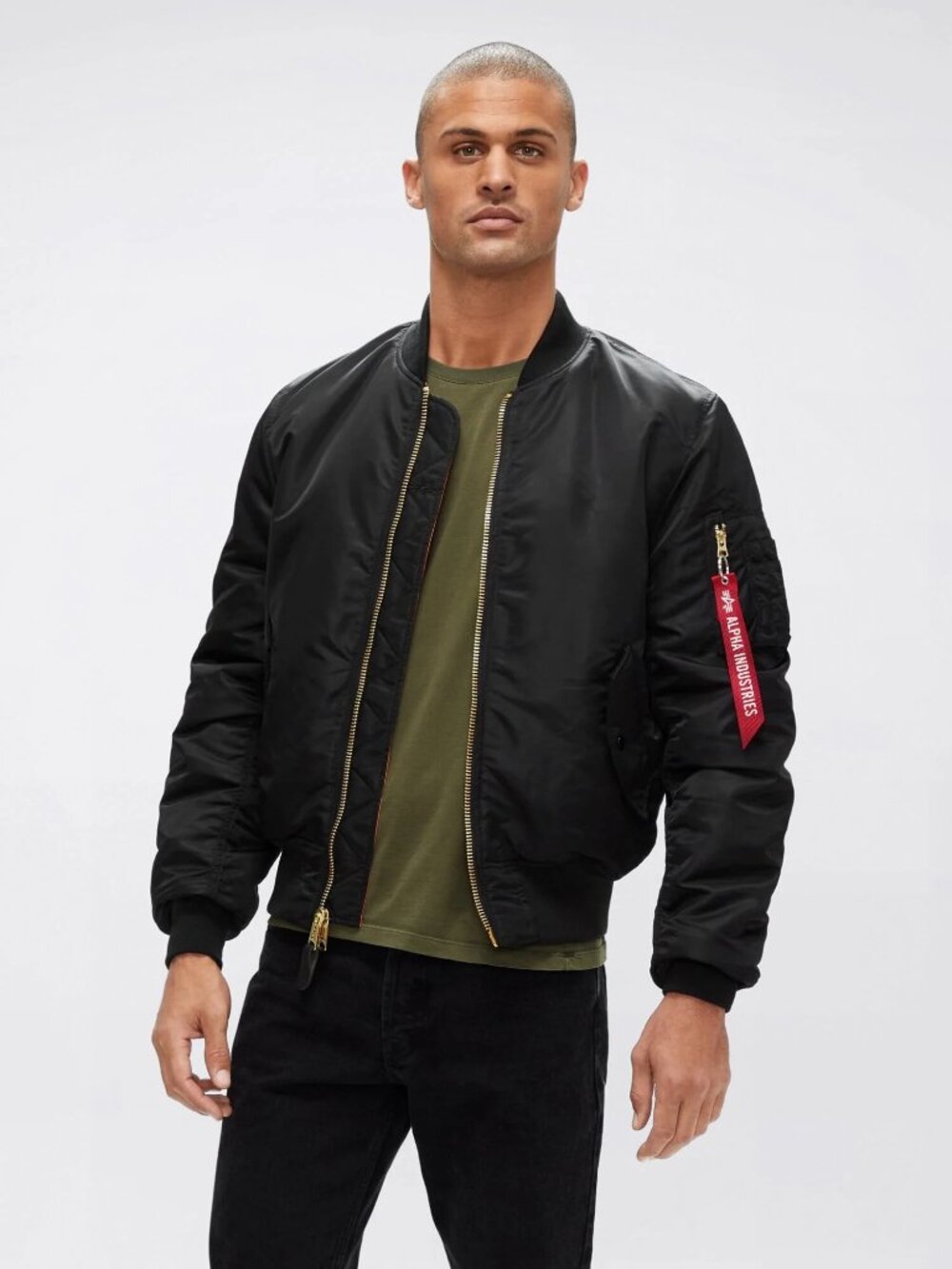 Alpha Industries MA-1 Slim Fit Bomber Jacket Black XL